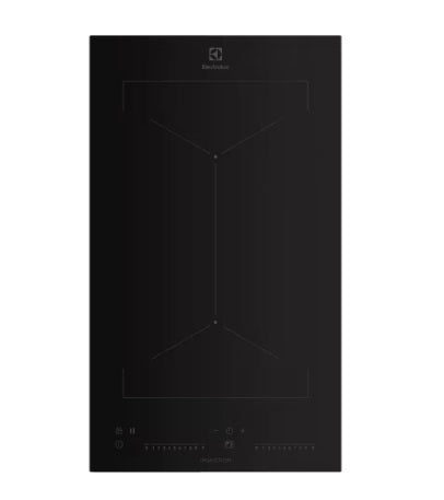 Electrolux EGC3310NVK 30cm Single Burner Domino Gas Cooktop & EHI3251BE 30cm UltimateTaste 500 2-Burner Built-In Induction Hob - Perfect for Compact Kitchens and Modern Home Cooking