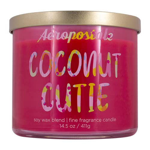 Aeropostale Scented Soy Candle - Coconut Cutie Fragrance | Long-Lasting, Natural Soy Wax | Perfect for Home, Bathroom, Bedroom & Relaxation