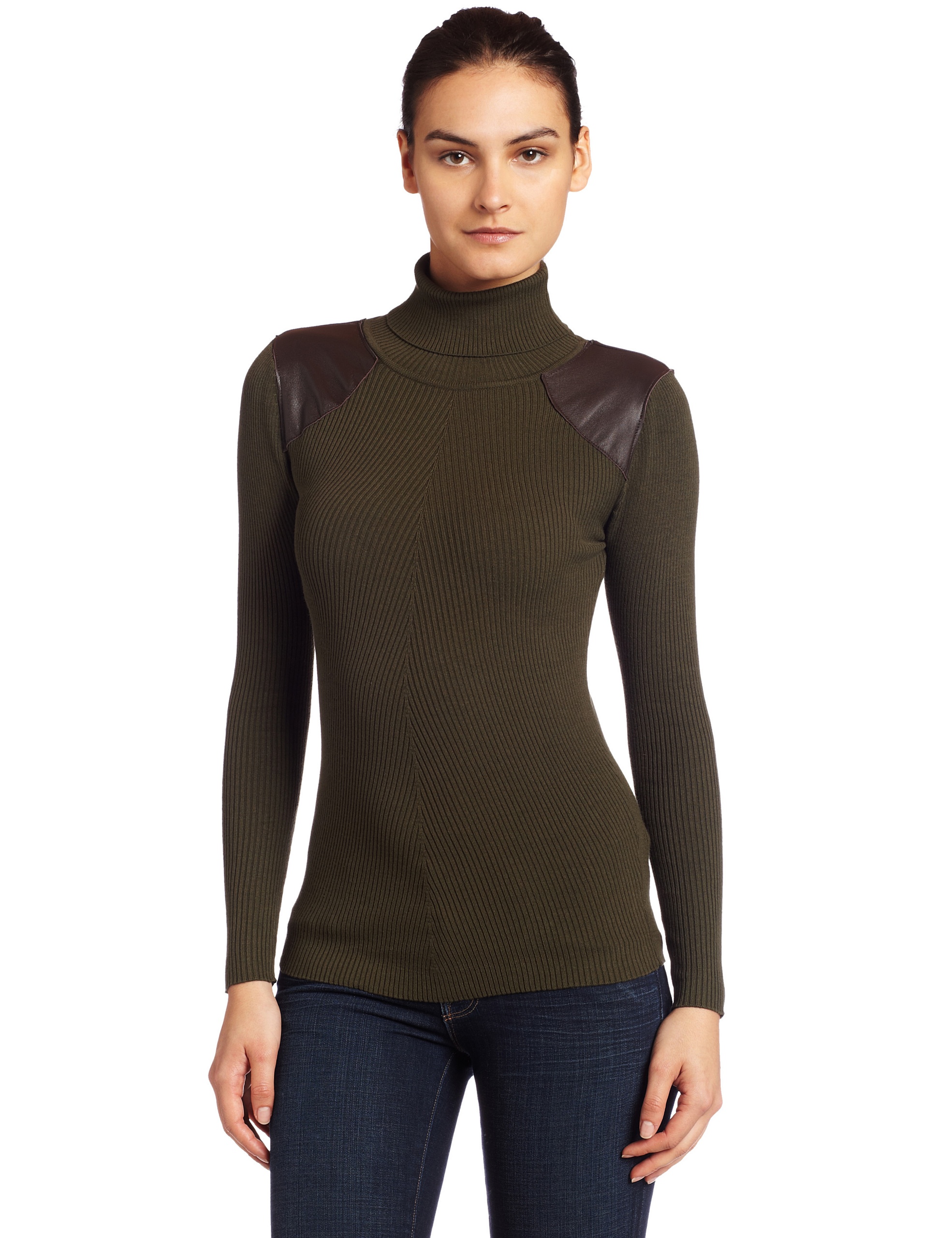 525 America Women's Soft Rib Turtle Neck Sweater - Cozy Winter Pullover for Casual Wear & Office Outfits