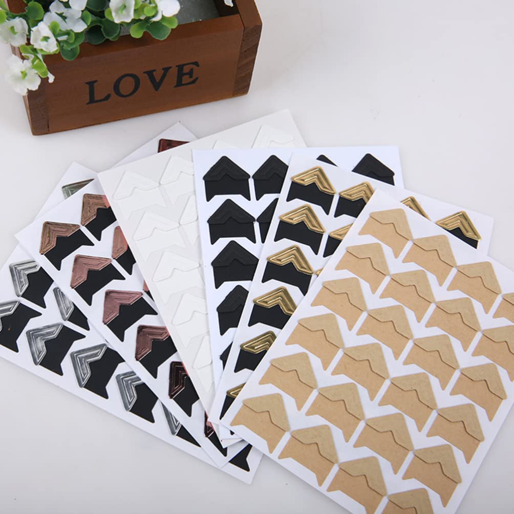 13 Sheets DIY Photo Album Accessories - Acid-Free Photo Mounting Stickers & Self-Adhesive Paper Corners for Scrapbooking, Card Making, and Memory Preservation - Perfect for Wedding Albums, Baby Books, and Craft Projects