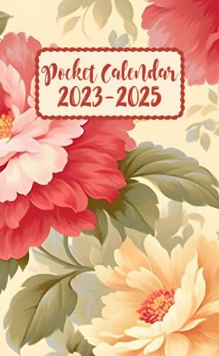 2023-2025 Floral Pocket Planner - 2 Year Monthly Calendar from July 2023 to December 2025 | Small Purse Organizer with Holidays, Birthdays & Important Dates | Perfect for Scheduling Appointments, Tracking Events & Daily Planning