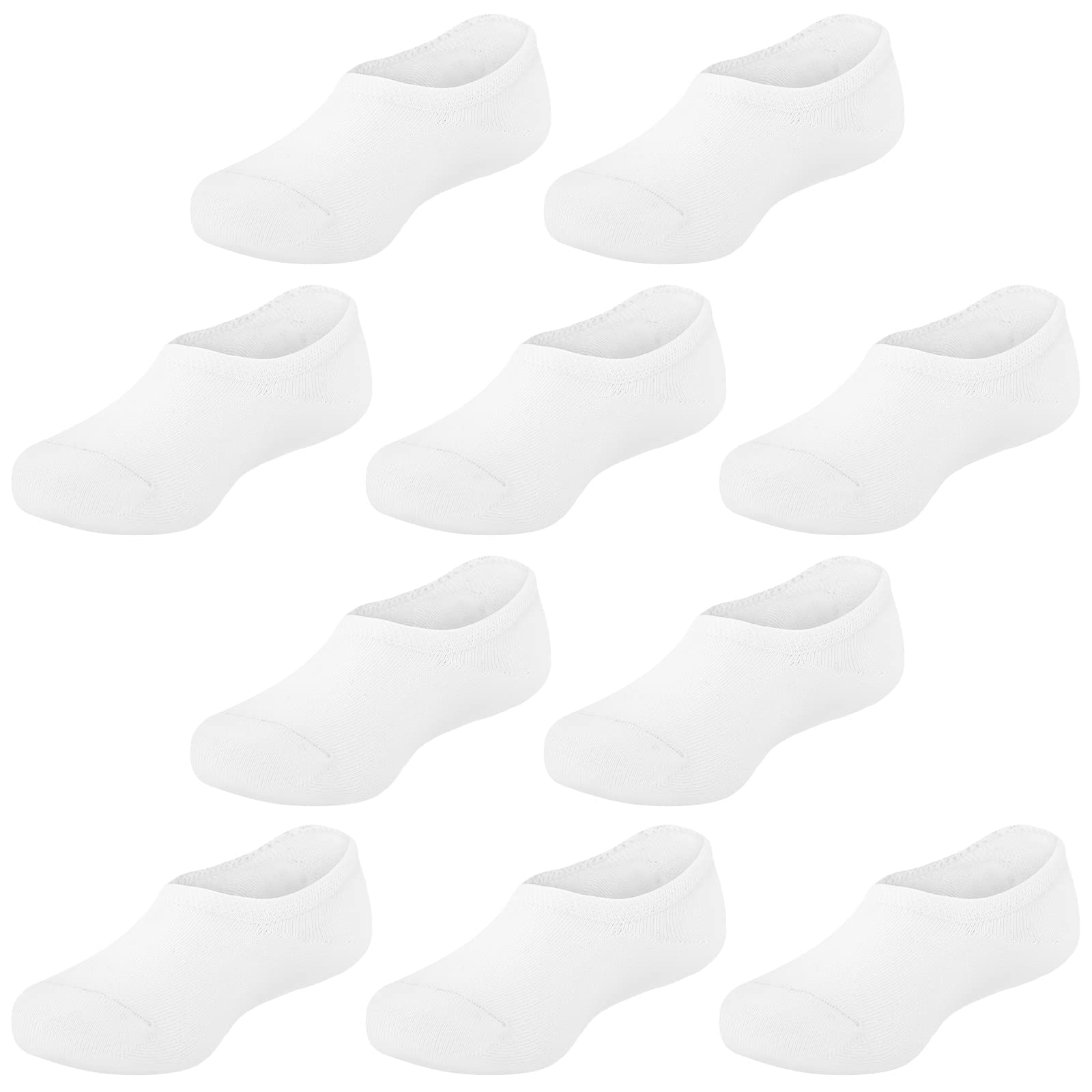 Witwot 10 Pairs No Show Socks for Kids - Breathable Non Slip Low Cut Ankle Socks for Girls & Boys - Perfect for School, Sports & Daily Wear