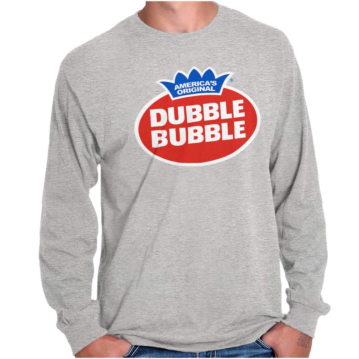 Vintage Dubble Bubble Gum Double Logo Long Sleeve T-Shirt for Men & Women - Retro Candy Graphic Tee for Casual Wear, Gift & Nostalgic Fashion