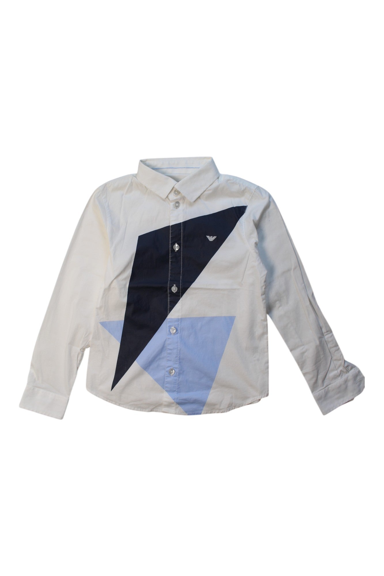 Armani Geometric Print Long Sleeve Shirt for Boys 7 Years - Stylish Casual Wear for School & Special Occasions
