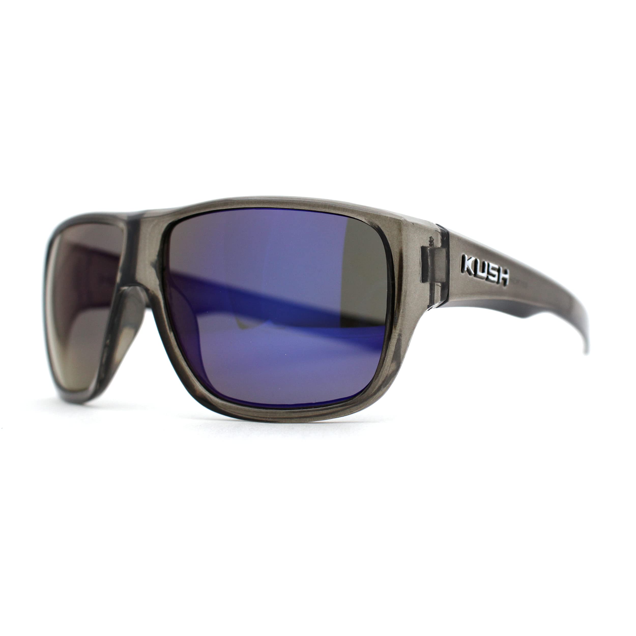 Kush Color Mirror Oversized Rectangular Sports Sunglasses for Men & Women - UV Protection, Trendy Fashion Accessory for Running, Cycling, Beach & Outdoor Activities
