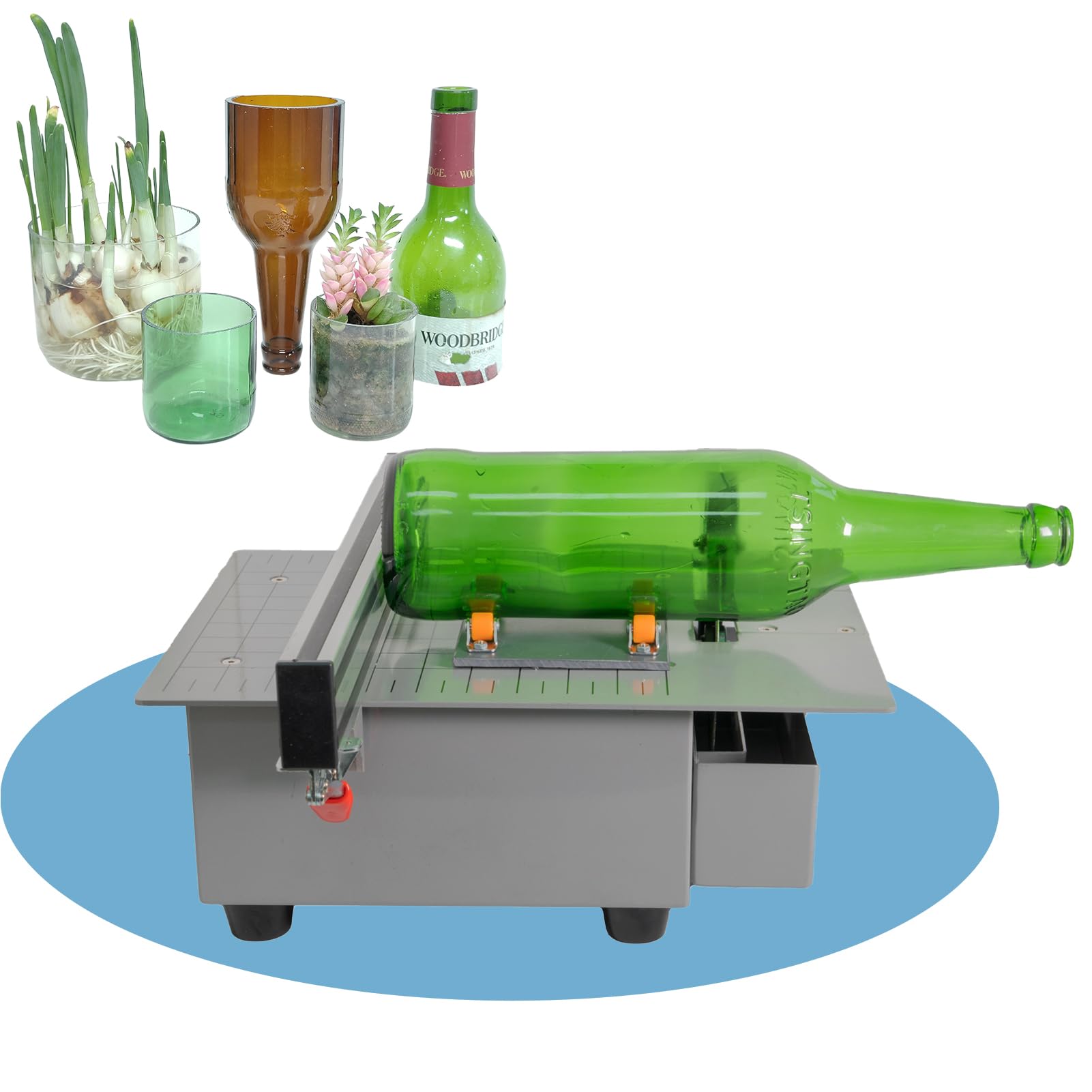 Deruilong Electric Bottle Cutter - Professional Glass & Stone Cutting Tool for DIY Crafts, Home Improvement, and Art Projects - Perfect for Cutting Bottles, Stained Glass, Rocks, and Brittle Materials