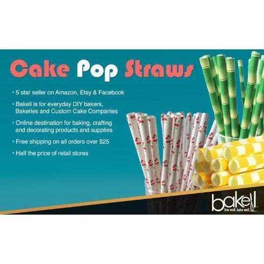 24-Piece Cake Pop Party Straws - Black & White Star Design for Birthday, Baby Shower & Wedding Celebrations