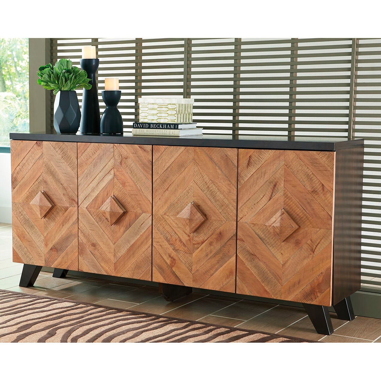 Robin Ridge Accent Cabinet - Modern Side Table with Storage Shelf - Perfect for Living Room, Bedroom & Entryway Decor
