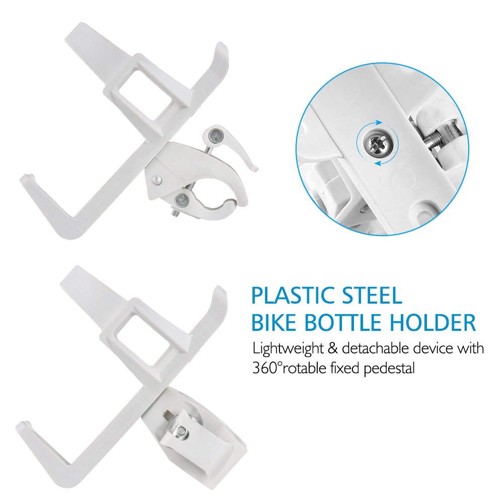 Accmor 2 Pack Universal Bike Water Bottle Holder - No Screws Needed, 360° Rotatable Bicycle Cup Cage for Kids & Adults | Perfect for Cycling, Commuting & Outdoor Adventures