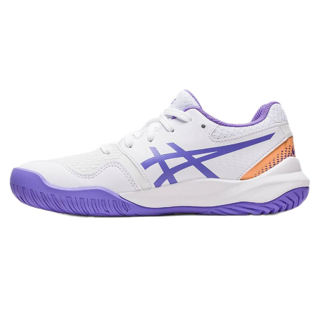ASICS Gel Resolution 9 GS Junior Tennis Shoes for Kids - Lightweight & Supportive Court Sneakers (White/Purple) - Perfect for Junior Tennis Training & Competitive Matches