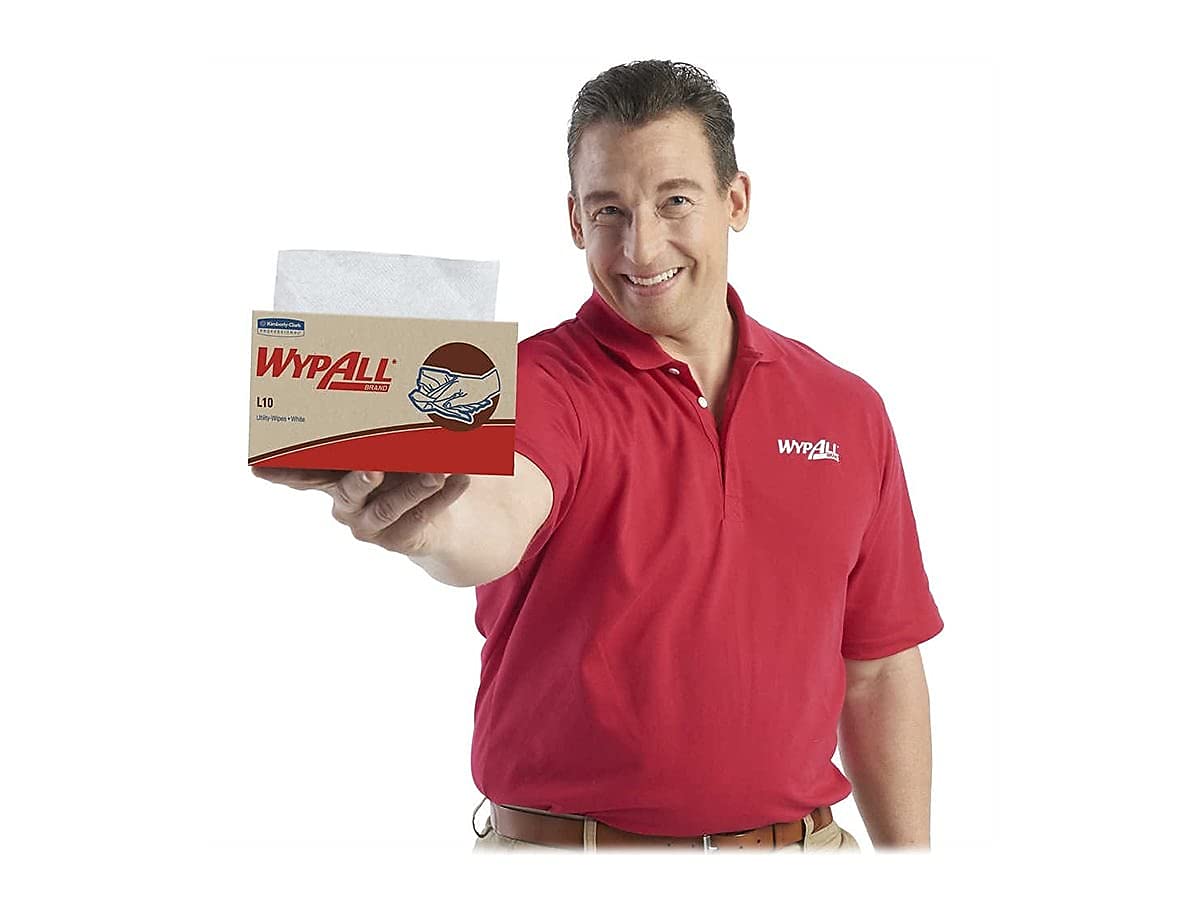 Kimberly Clark KCC05320 WYPALL L10 Utility Wipes - 125 Wipes per Box, 18 Boxes per Carton | Industrial Cleaning, Workshop, Garage & Commercial Use