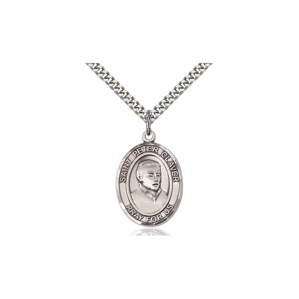 St. Peter Claver Sterling Silver Pendant - Religious Jewelry for Catholics - Perfect for Church, Prayer & Everyday Faith Wear