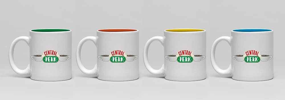 Friends Central Perk Set of 4 Espresso Mugs - Officially Licensed TV Show Merchandise - Perfect for Coffee Lovers & Friends Fans - Great for Home, Office, or Gift Giving