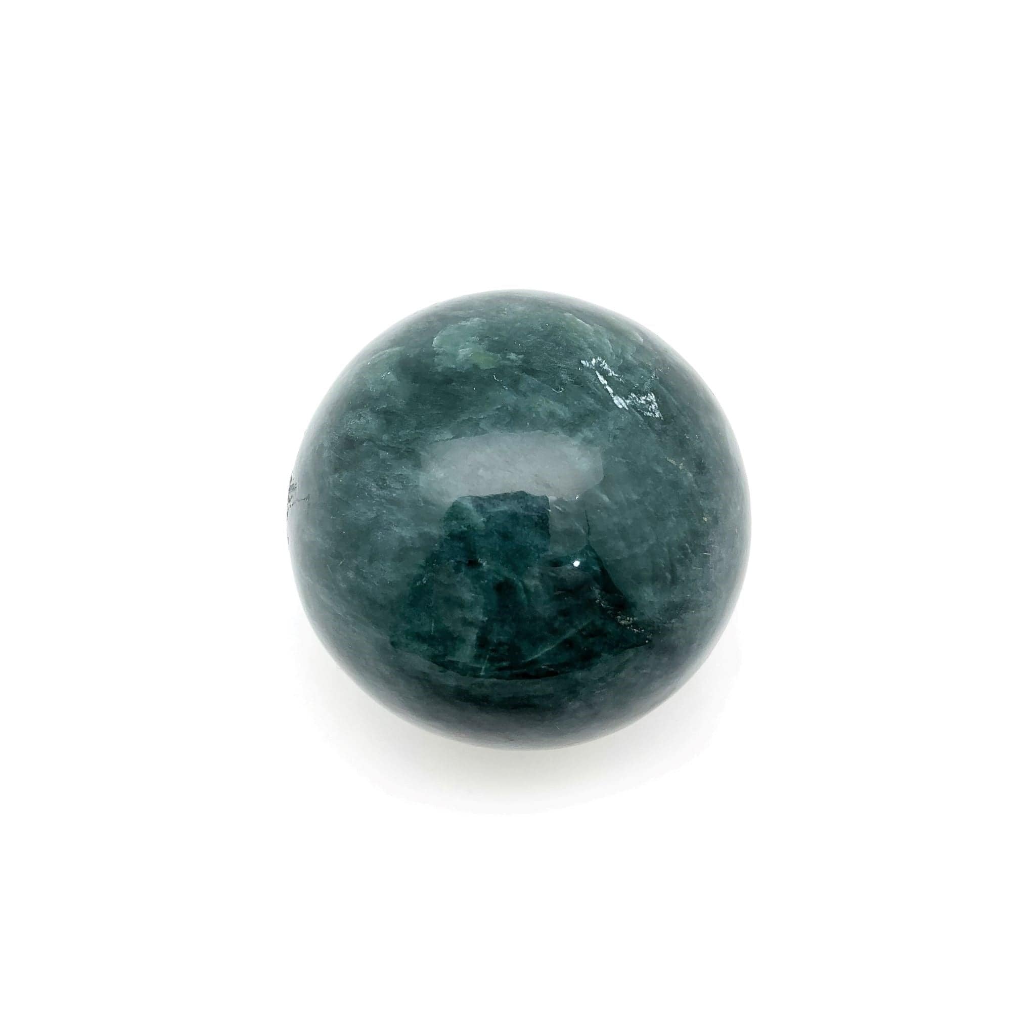 Polished Jade Sphere - Natural Healing Stone for Meditation, Sleep Aid & Protection - Perfect for Yoga, Feng Shui & Spiritual Practices