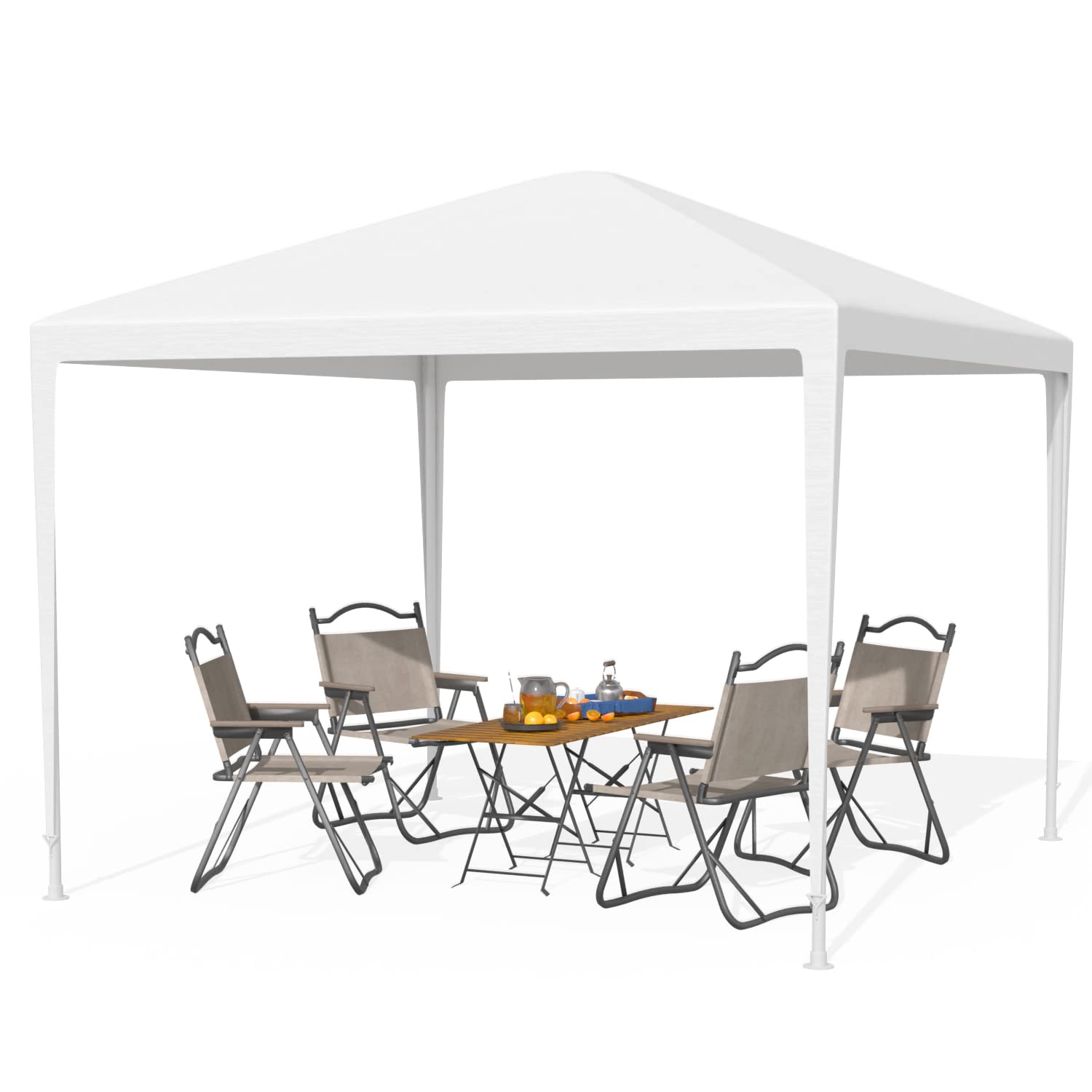 10x10 Waterproof Gazebo Canopy Tent - Outdoor Party Shelter for Weddings, BBQ, Catering & Backyard Gatherings | Heavy-Duty Patio Cover for Sun & Rain Protection