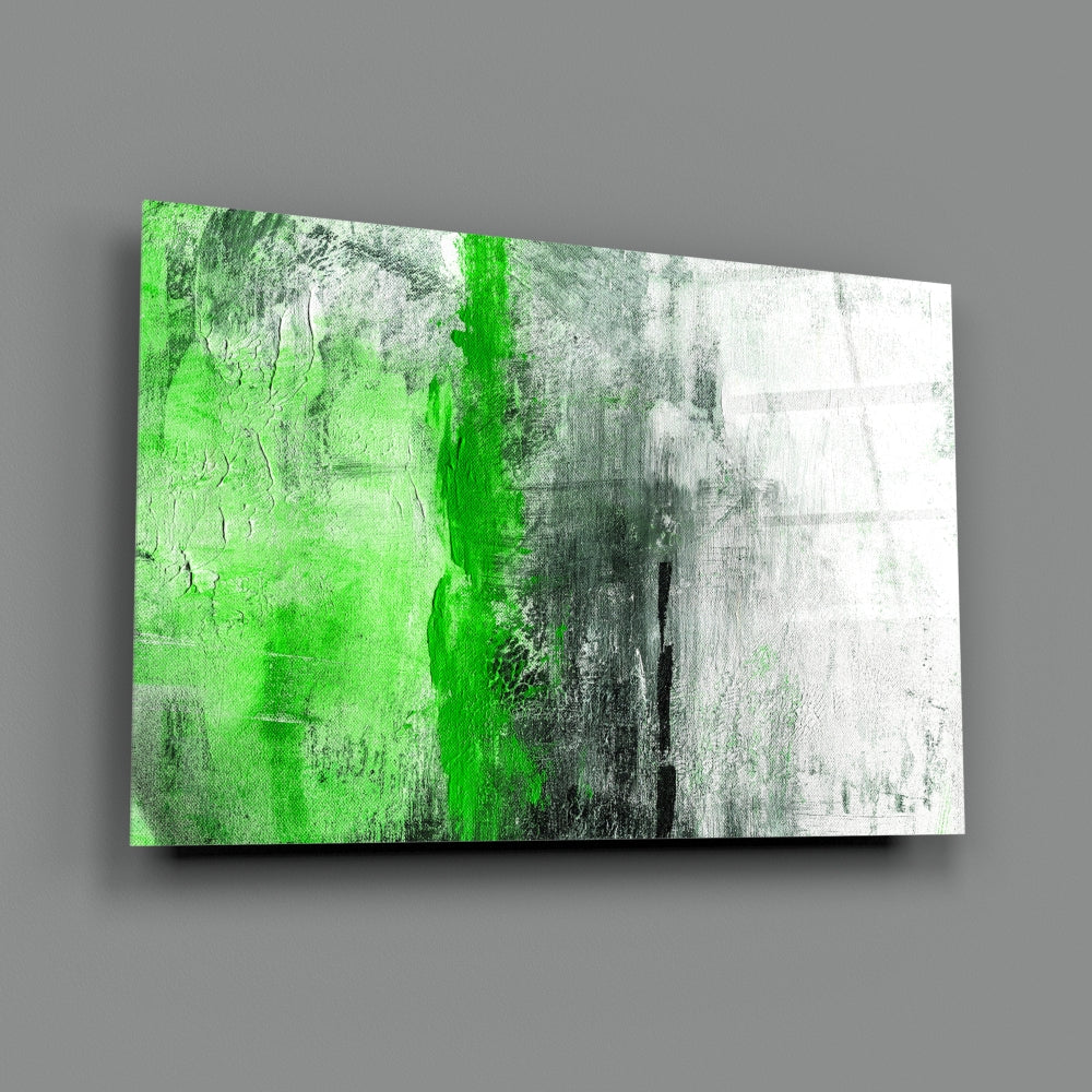 Green Abstract Wall Art Canvas Painting - Modern Home Decor for Living Room, Bedroom & Office - Perfect for Boho, Scandinavian & Minimalist Interior Design