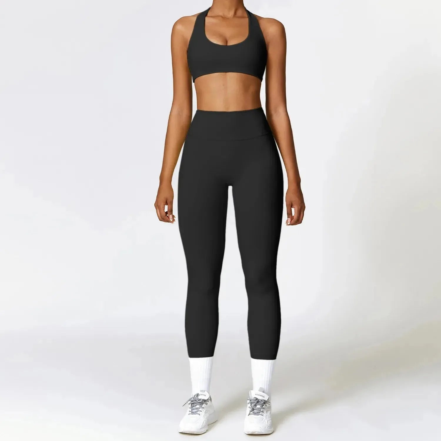 2-Piece Women's Workout Set - Breathable Sports Bra & Quick-Dry Yoga Outfit for Gym, Running & Fitness | Stylish Back Design Activewear
