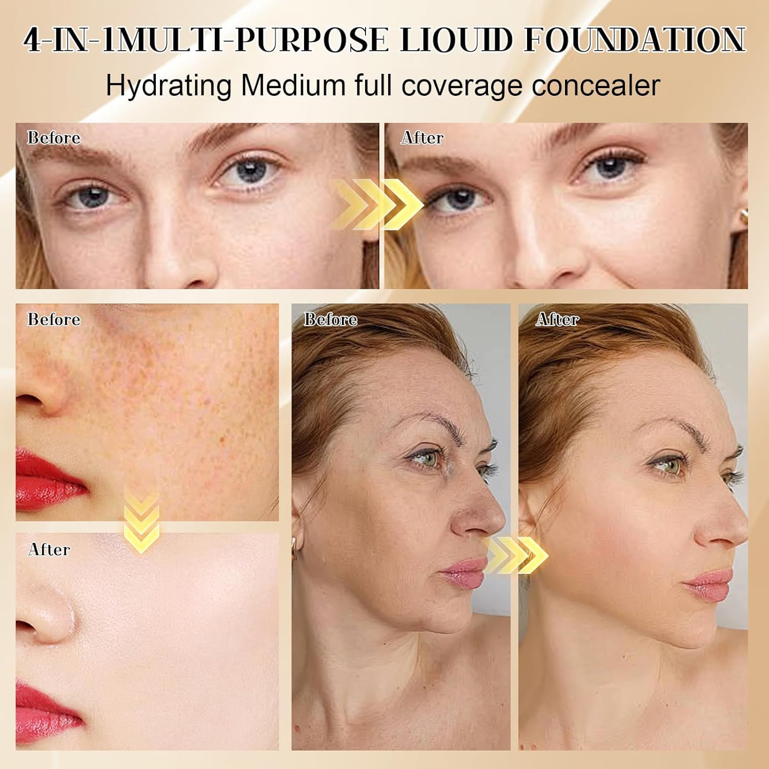 PrimeSkin CC Cream Foundation - 1.8 Fl Oz/30ml, Lightweight Liquid Makeup with SPF, Natural Coverage for Women (Shade 02) | Perfect for Daily Wear, Office & Special Occasions