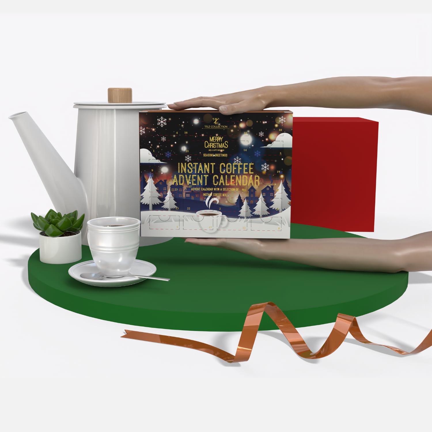 **24-Day Coffee Advent Calendar 2024 - Premium Instant Coffee Gift Set with 24 Unique Flavors for Men & Women - Perfect Christmas Gift for Coffee Lovers (Office, Home, Travel Use)**