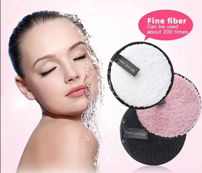 Nirdambhay (Pack of 2) Reusable Makeup Remover Sponge Pads - Microfiber Facial Cleansing Pads for Mascara, Eye Shadow & Deep Cleansing | Gentle Makeup Removal Wipes for Daily Skincare Routine & Travel