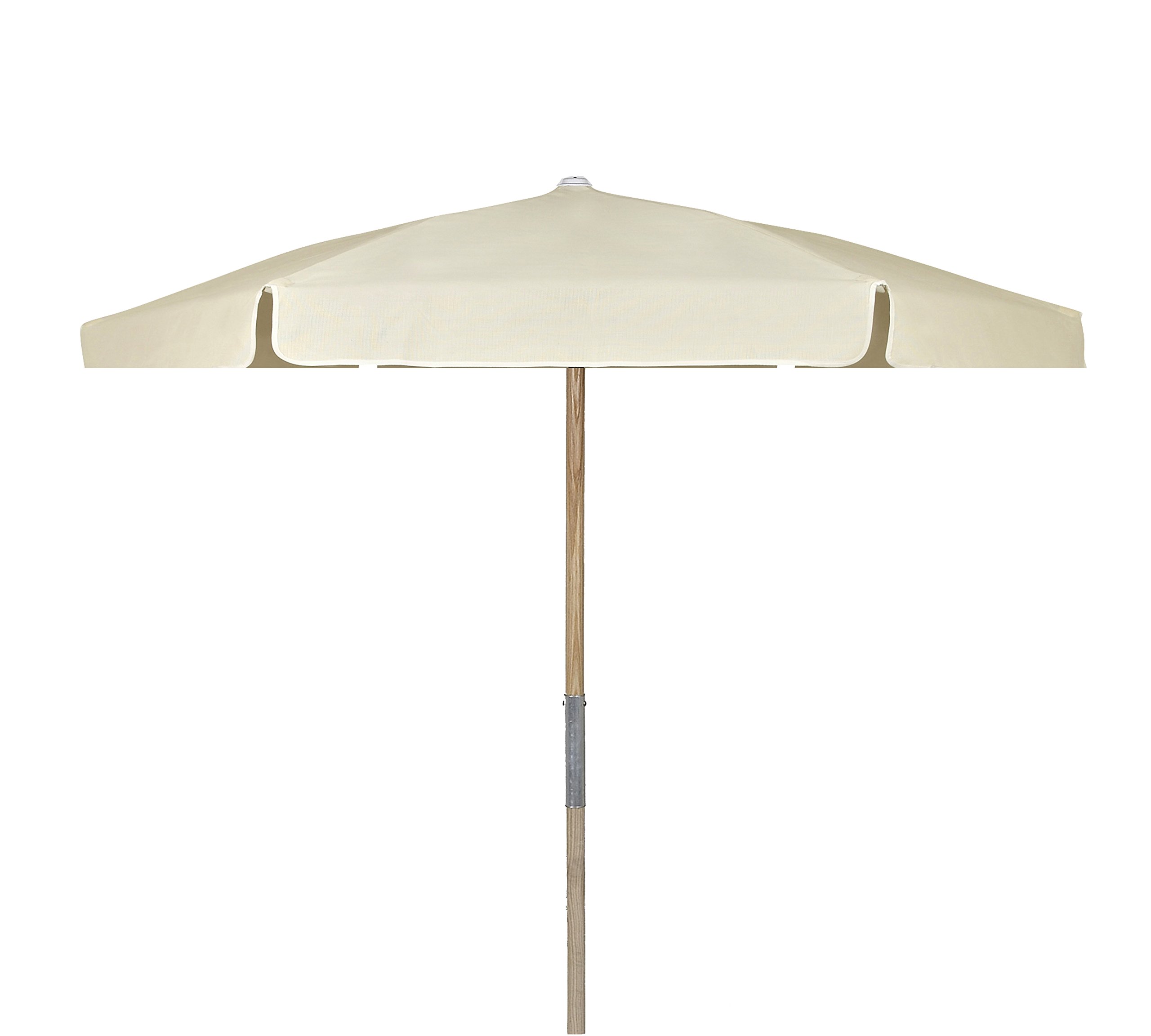 Textaline Vinyl Coated Weave 7.5-Foot Beach Umbrella - UV Protection, Wind Resistant, Natural Color for Outdoor Shade at Beach, Pool, Patio & Backyard