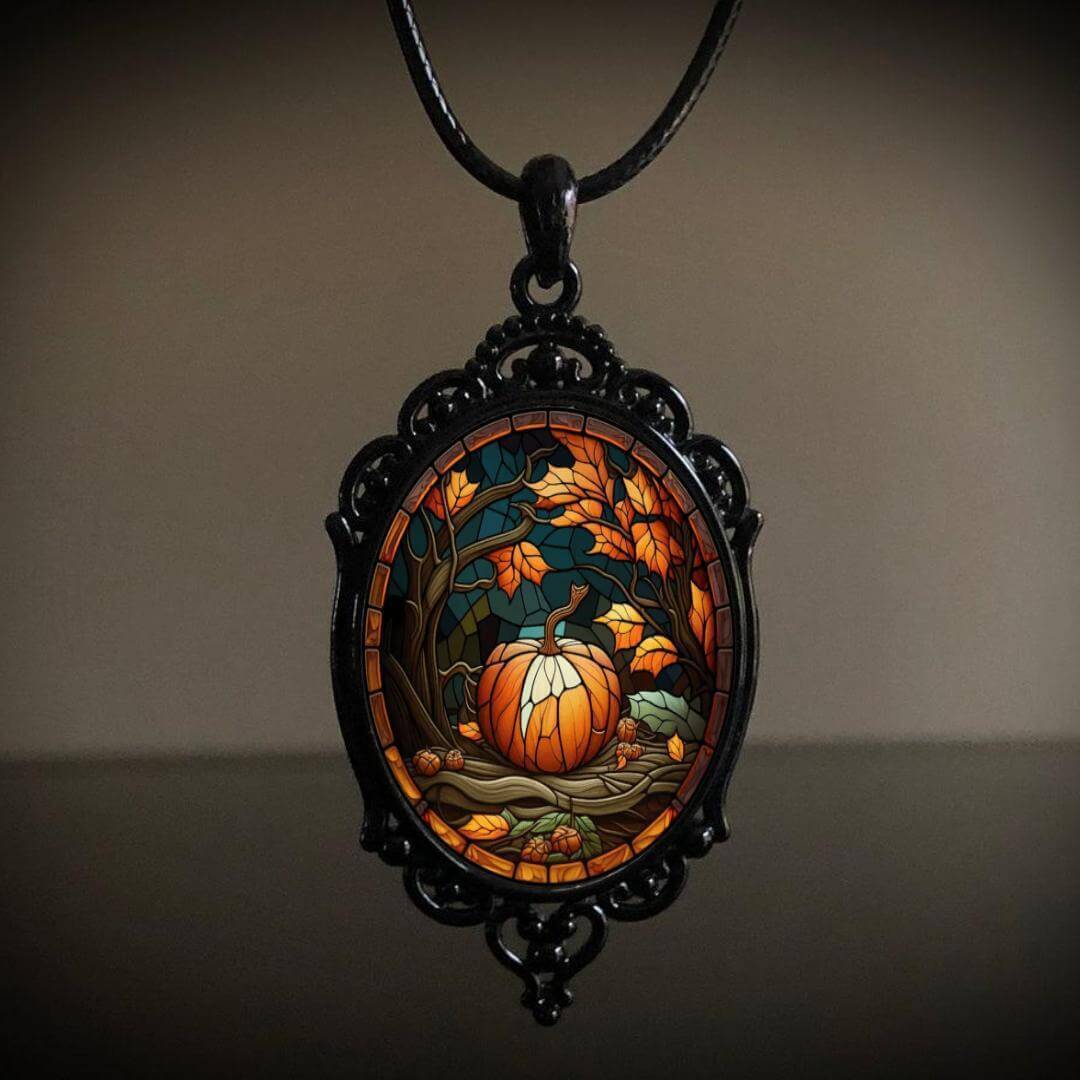 Gothic Cross Crow Raven Embossed Halloween Pendant Necklace for Women & Men | KY001 | Perfect for Halloween Costumes, Gothic Fashion & Dark Aesthetic Jewelry