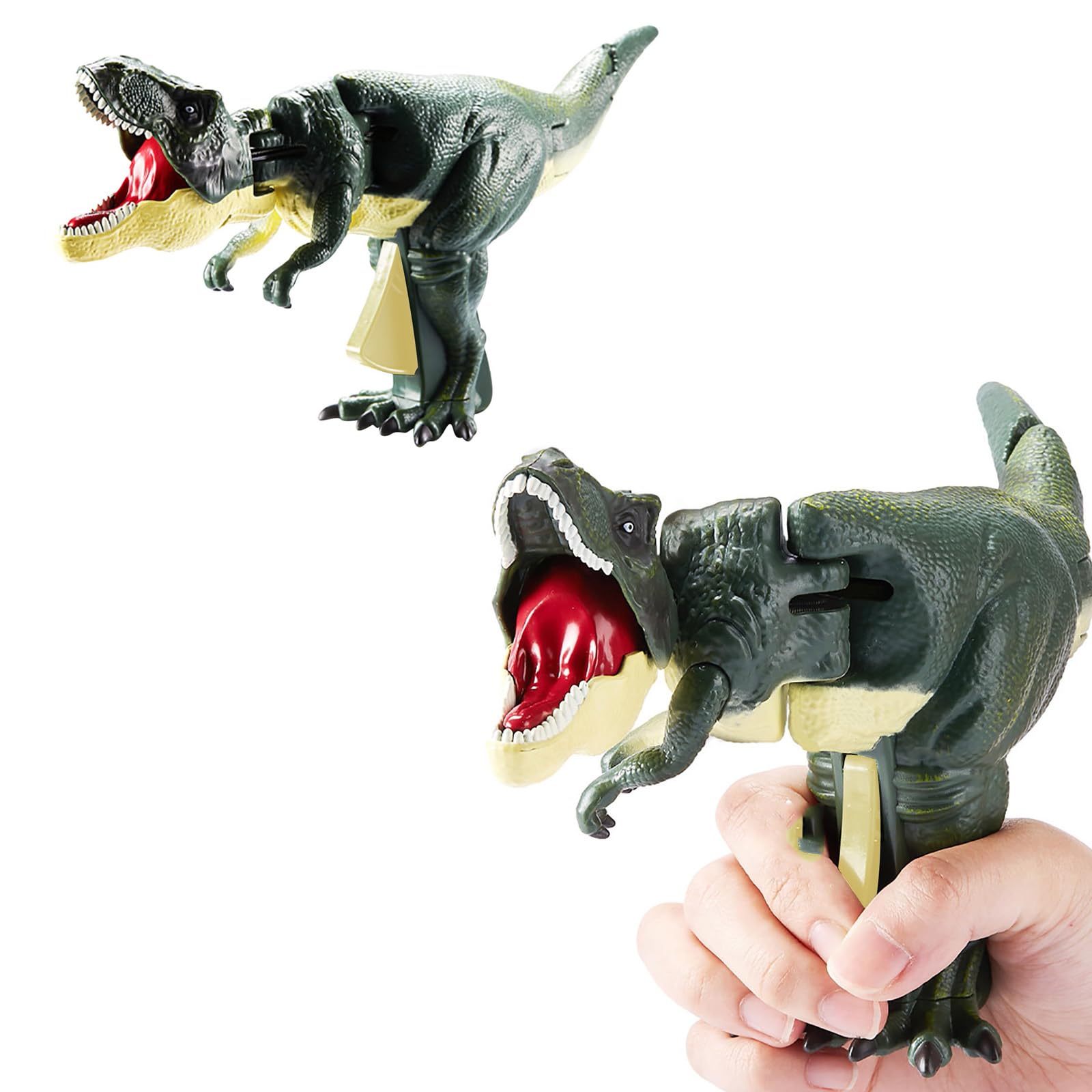 Vibrating T-Rex Dinosaur Toy with Moving Head & Tail - Realistic Tyrannosaurus Rex Model for Kids, Green Dino Figure - Perfect for Pretend Play, Birthday Gifts & Dinosaur Themed Parties