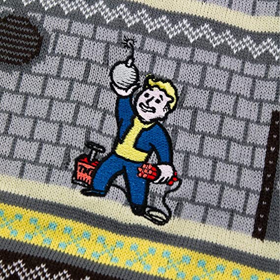 Fallout Vault Jumper - Ugly Christmas Sweater for Women & Men | Cozy Holiday Gaming Pullover | Perfect for Cosplay, Christmas Parties & Winter Gaming Nights (XS)