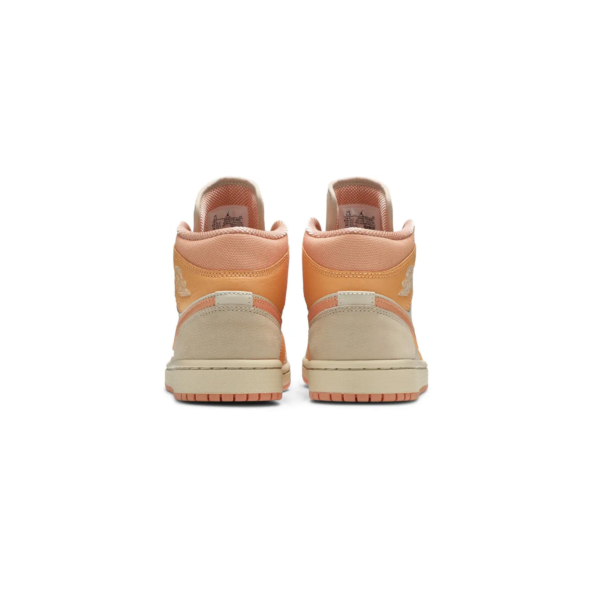 Air Jordan 1 Mid 'Apricot Orange' Women's Basketball Shoes - Retro High-Top Sneakers for Casual Wear & Street Fashion