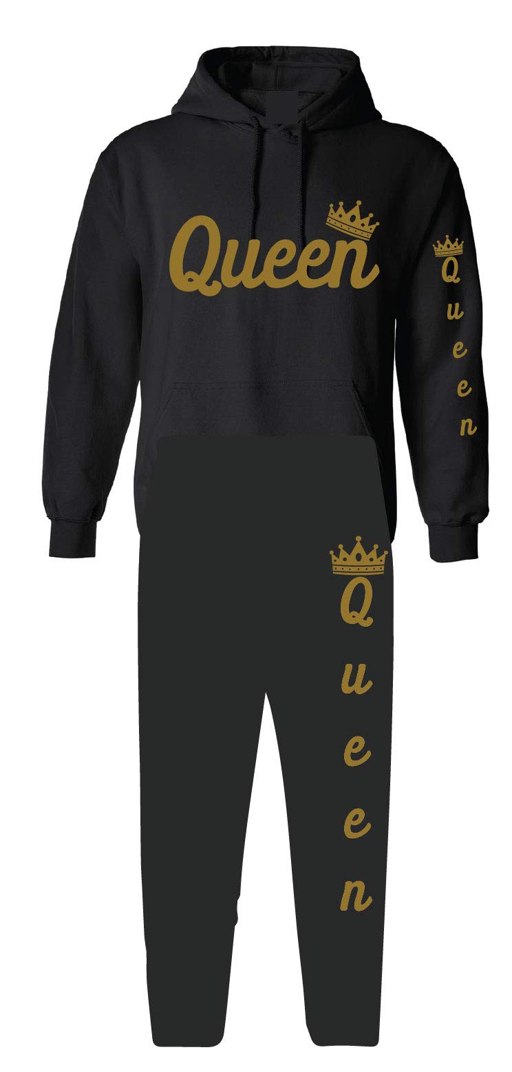 **King & Queen Matching Couple Hoodie and Sweatpants Set - Cozy Couple Outfits for Date Nights, Anniversaries, and Holidays**