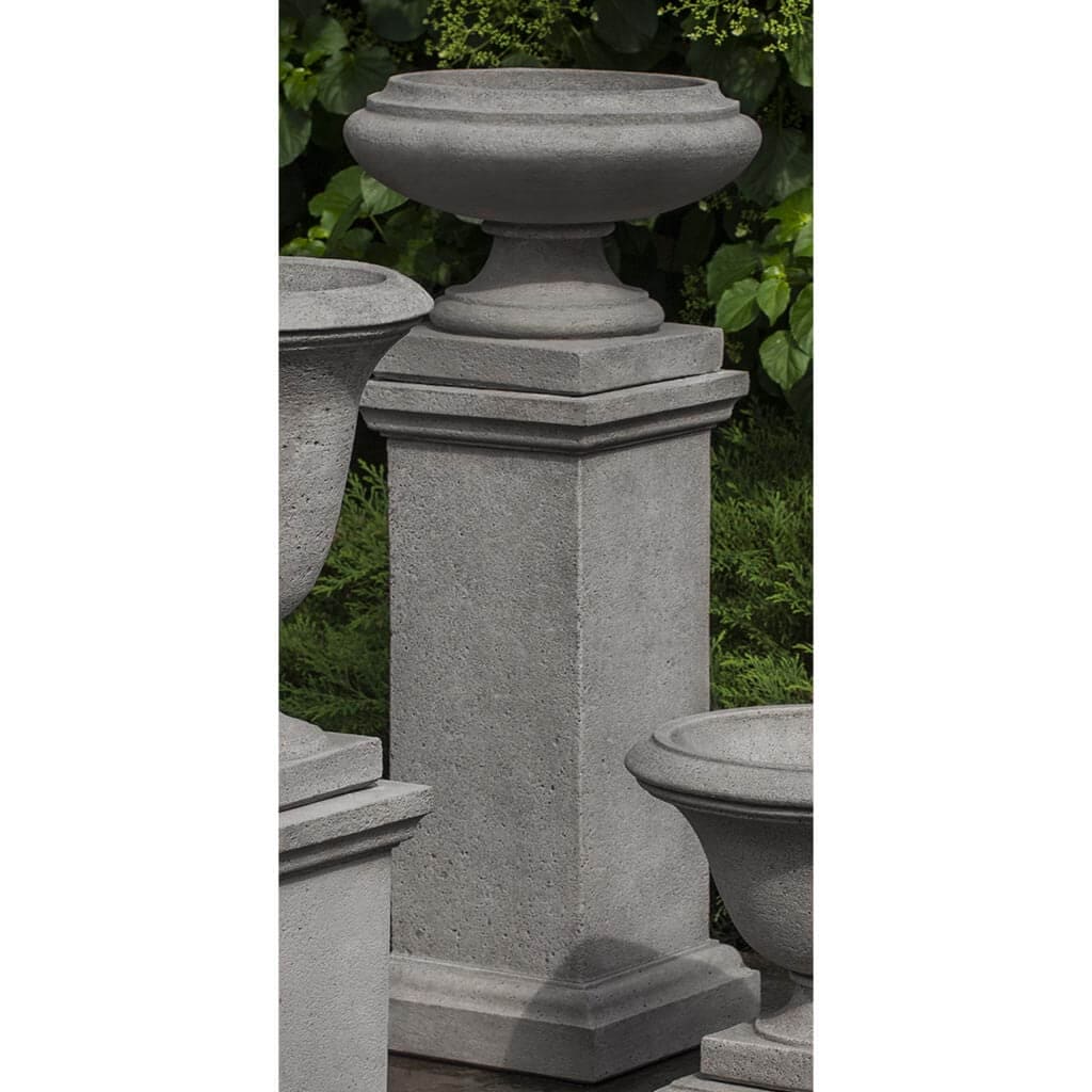 Campania International Marella Urn with Tall Wolcott Pedestal - Elegant Garden Urn Planter for Outdoor Decor, Patio, and Landscape Design