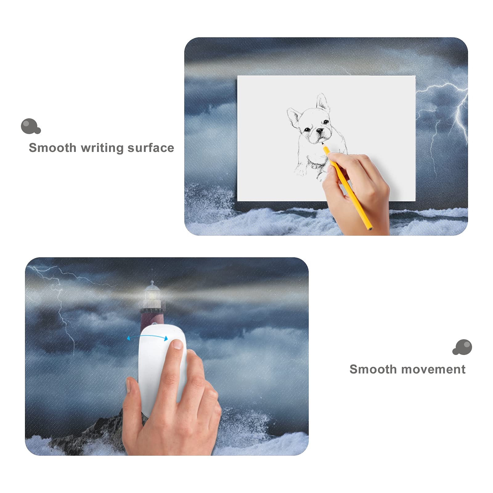 Stormy Lighthouse Extended Gaming Mouse Pad - 31.5