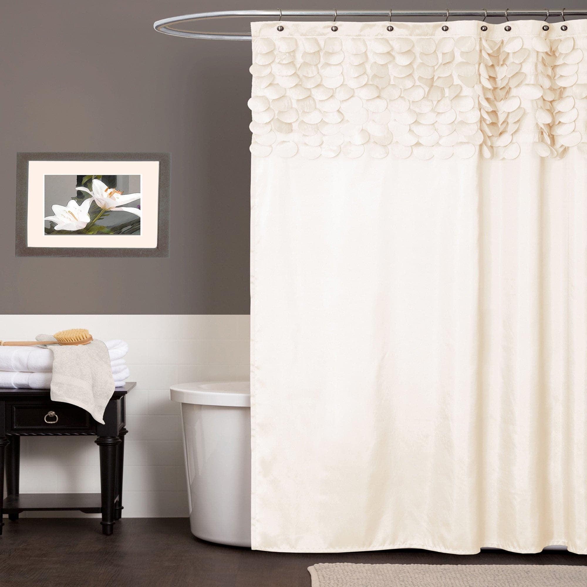 Luxury Waterproof Lillian Shower Curtain - Elegant Bathroom Decor for Modern Homes, Perfect for Bathroom, Spa, and Hotel Use