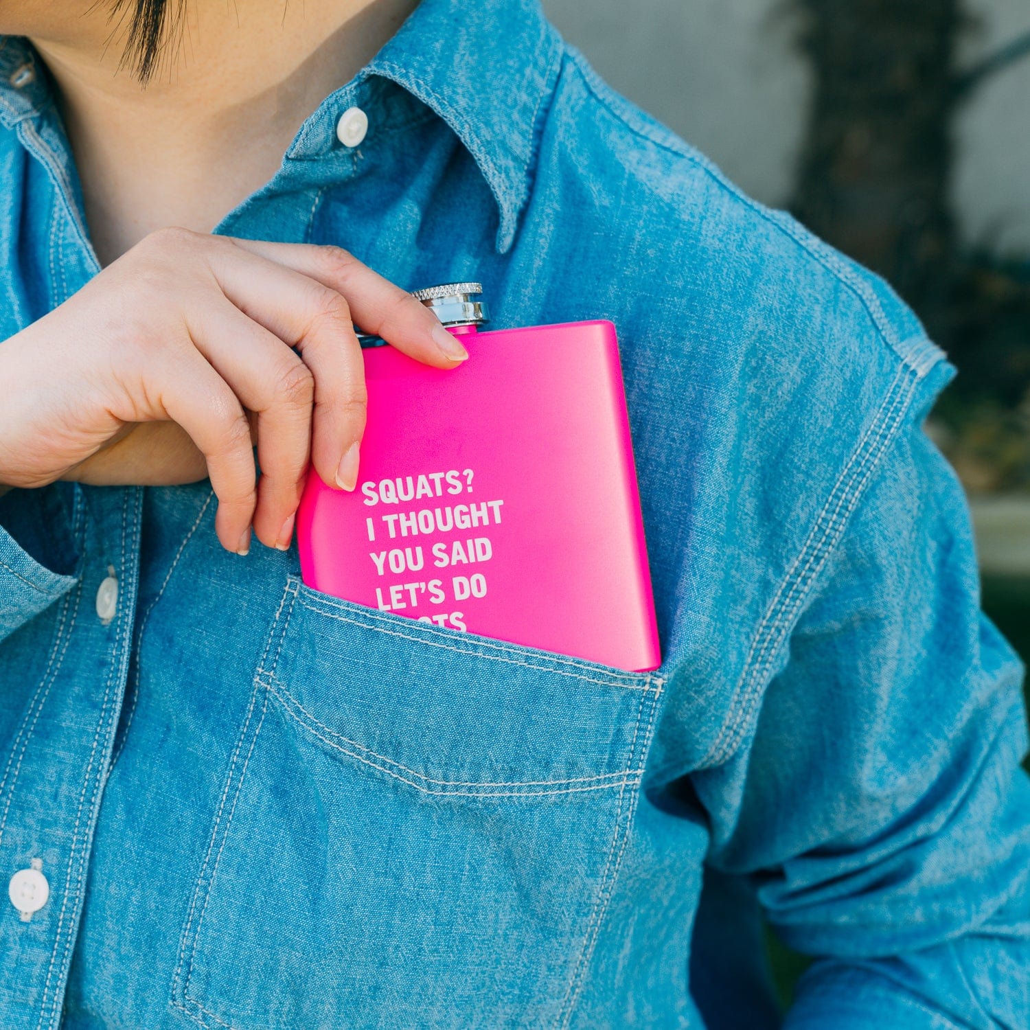 175ml Stainless Steel Hip Flask with Funny Quotes - Pink Engraved Whiskey Flask for Women & Men, Perfect for Parties, Camping, Gifts & Outdoor Adventures