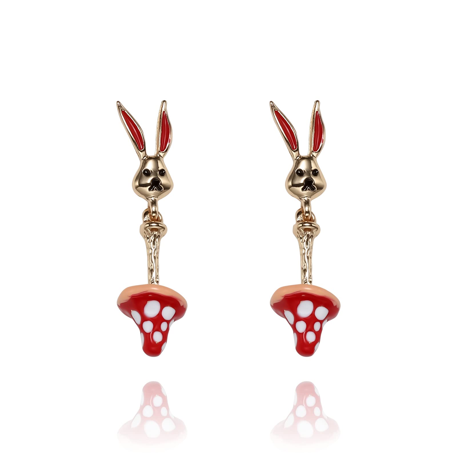 Handmade SELENICHAST Mushroom Earrings - Colorful Drop Dangle Earrings for Women & Girls | Perfect Valentine's Day & Birthday Gifts | Boho Festival & Everyday Wear Accessories