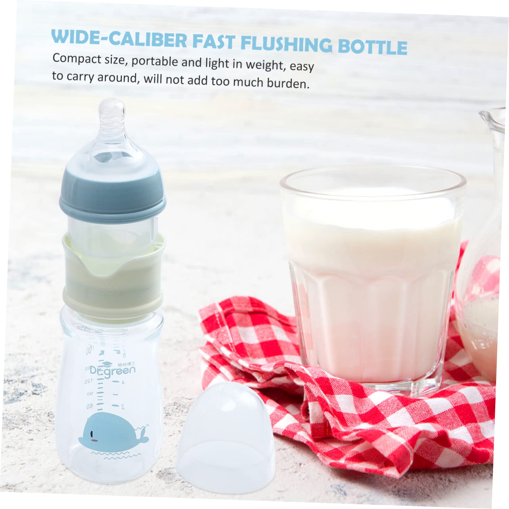 iBasenice 5-Pack Portable Baby Bottle Storage Organizer - Insulated Glass Milk Bottle Holder for Travel, Daycare & On-the-Go Feeding (Perfect for Breastmilk, Formula & Baby Food Storage)