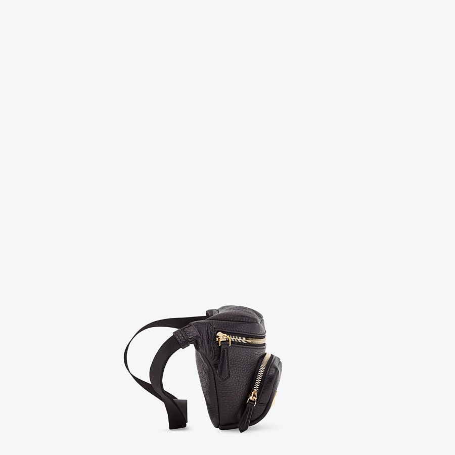 Fendi Black Romano Leather Belt Bag for Women | Luxury Crossbody Fanny Pack | Perfect for Travel, Shopping & Everyday Use