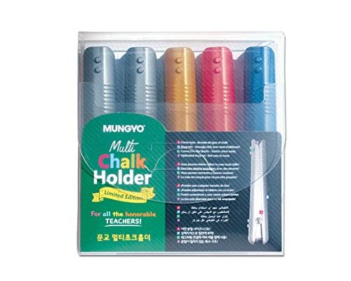 5-Piece Multi Chalk Holder Set - Pastel Chalk Organizer for Artists & Teachers | Perfect for Classroom, Art Studio & Sidewalk Drawing