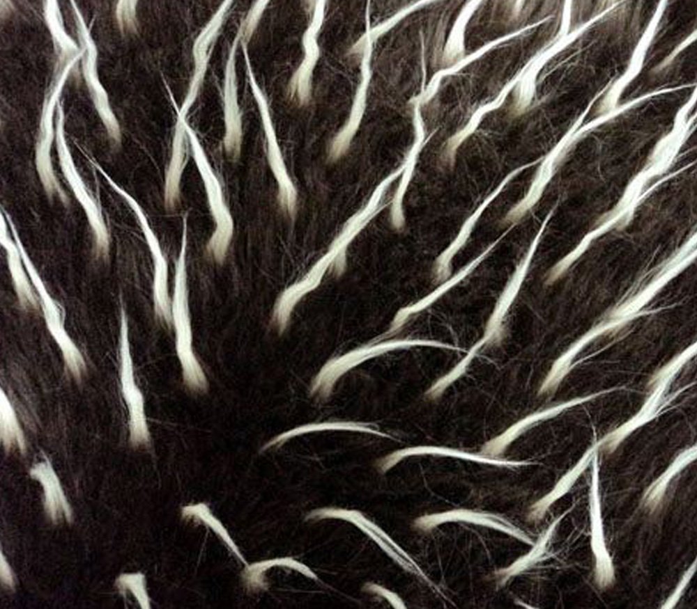Premium Faux Fur Fabric - Long Pile Two-Tone Brown/Beige Spiked Design - 60 Inches Wide - Sold by The Yard - Perfect for Cozy Blankets, Fashion Accessories & Home Decor