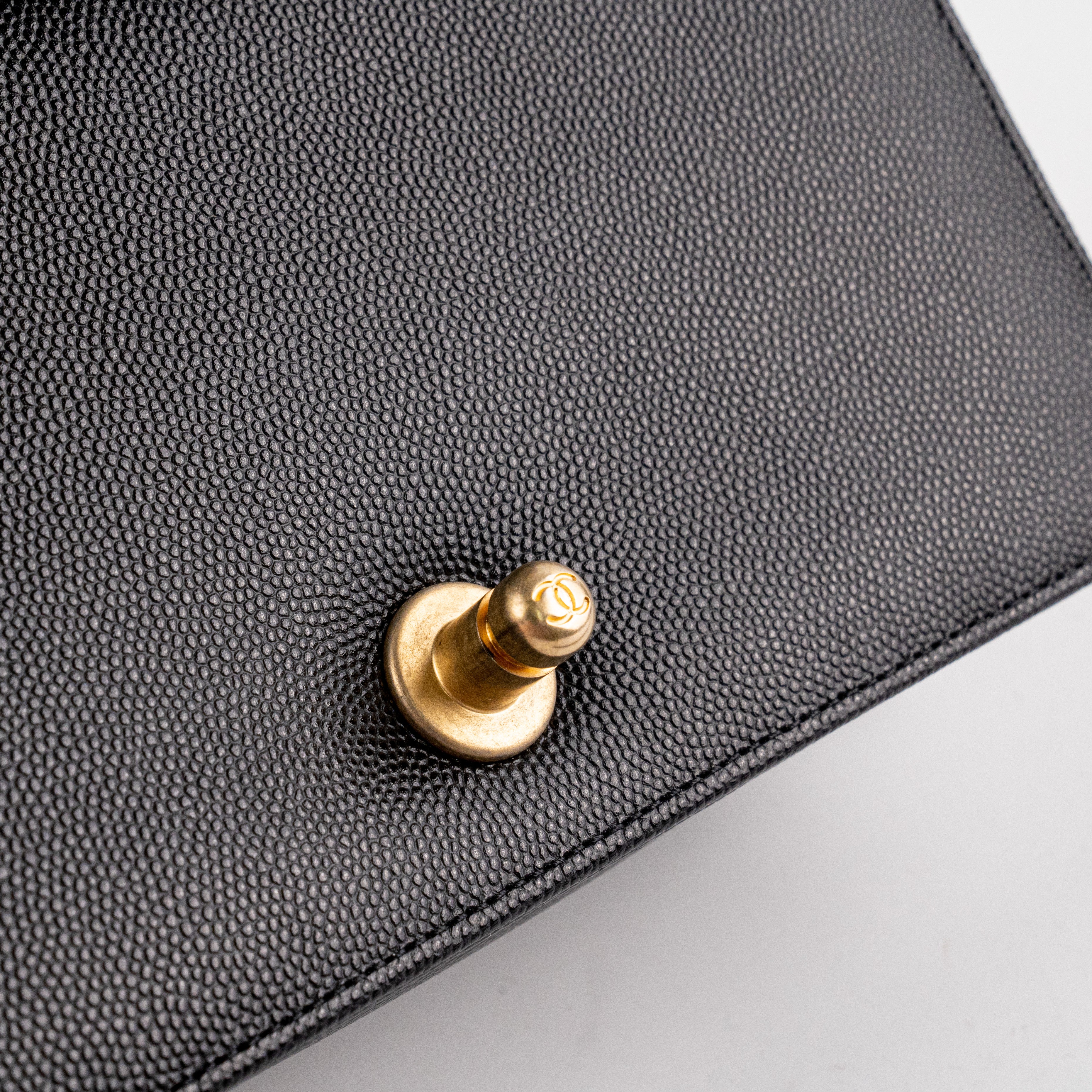 Chanel Caviar Small Black Boy Bag with Gold Hardware - Luxury Crossbody Bag for Women, Perfect for Parties & Evening Events