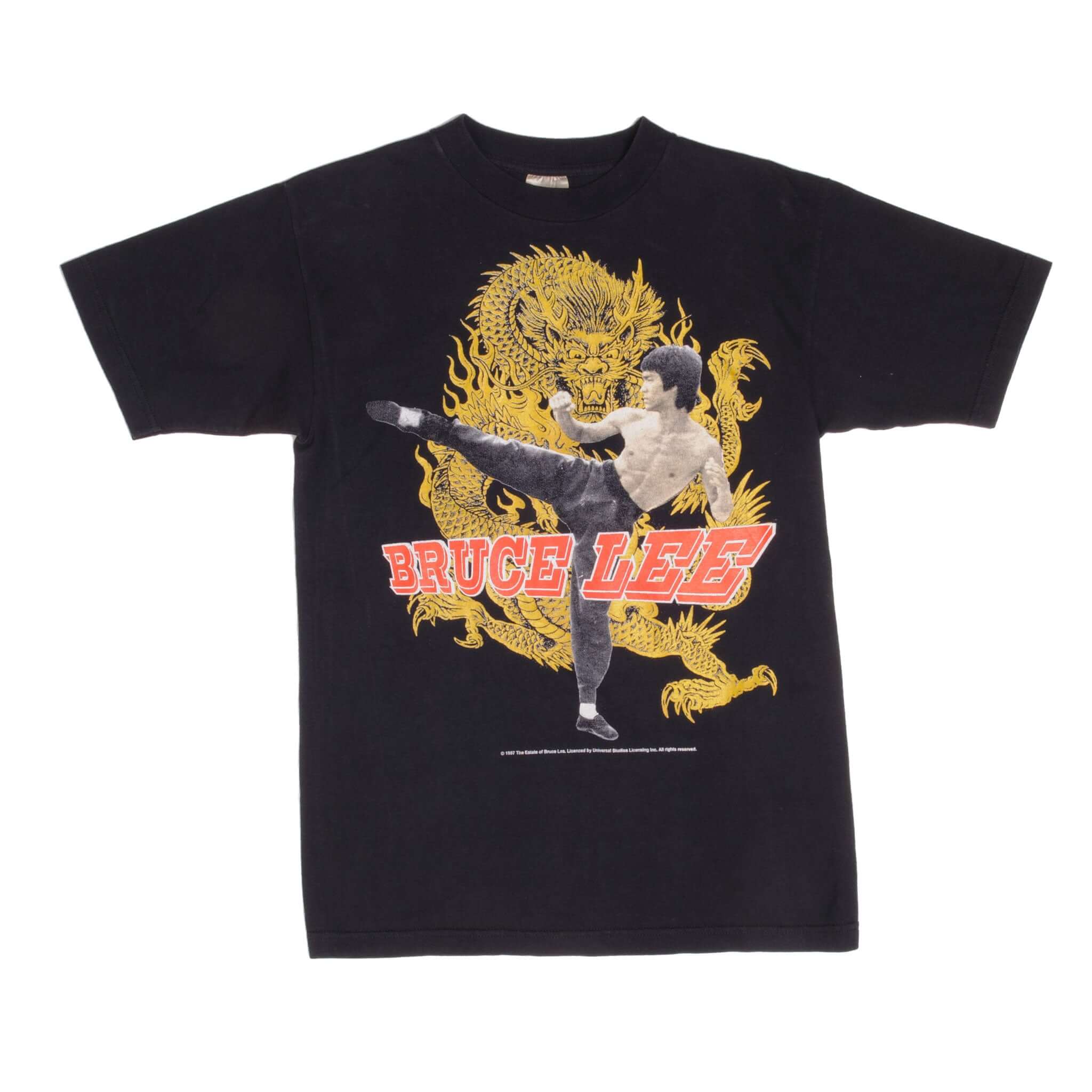 Vintage Bruce Lee 1997 Universal Studios T-Shirt - Medium Size - Made in USA - Retro Martial Arts Fan Gift & Casual Wear