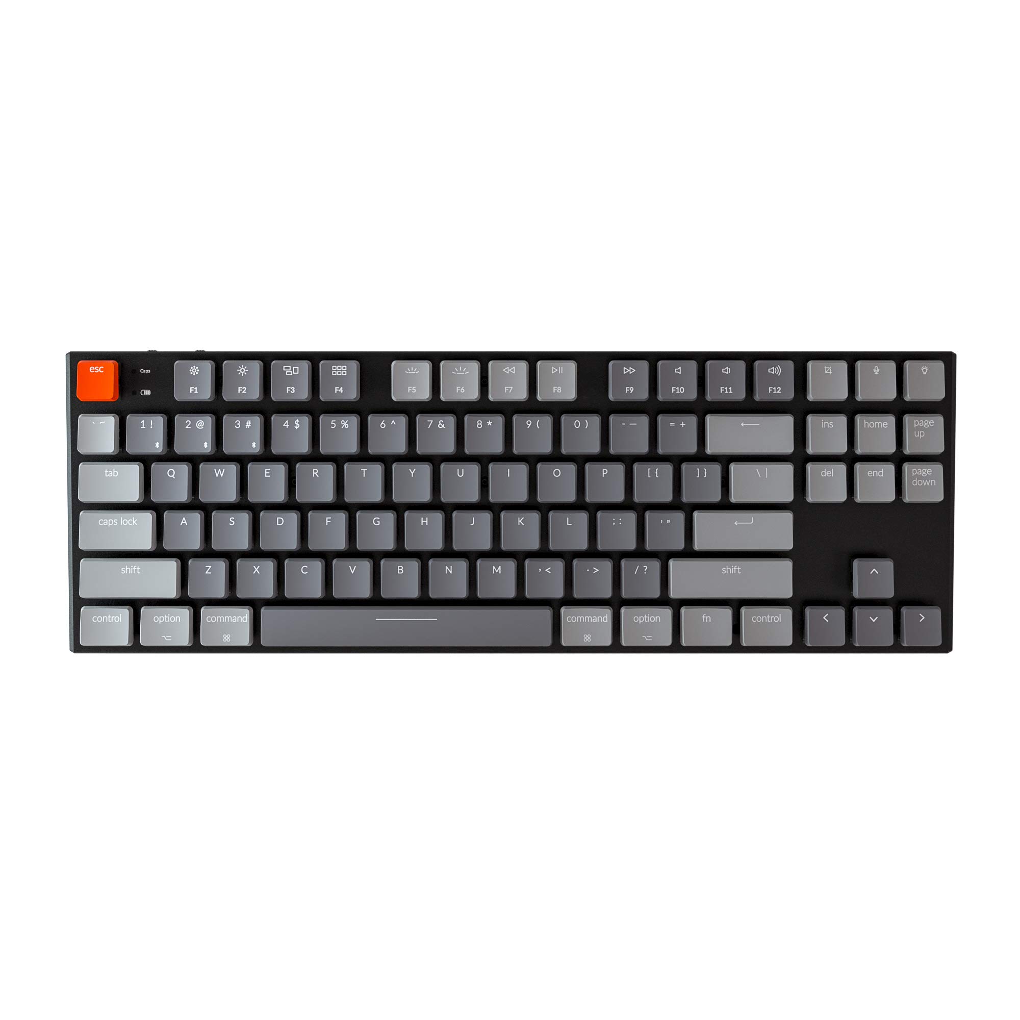 Keychron K1 87-Key Ultra-Slim Wireless Bluetooth/USB Wired TKL Mechanical Gaming Keyboard - RGB Backlit, Low Profile Red Switches for Mac & Windows (Version 5) | Perfect for Office Work, Gaming & Programming with N-Key Rollover Technology
