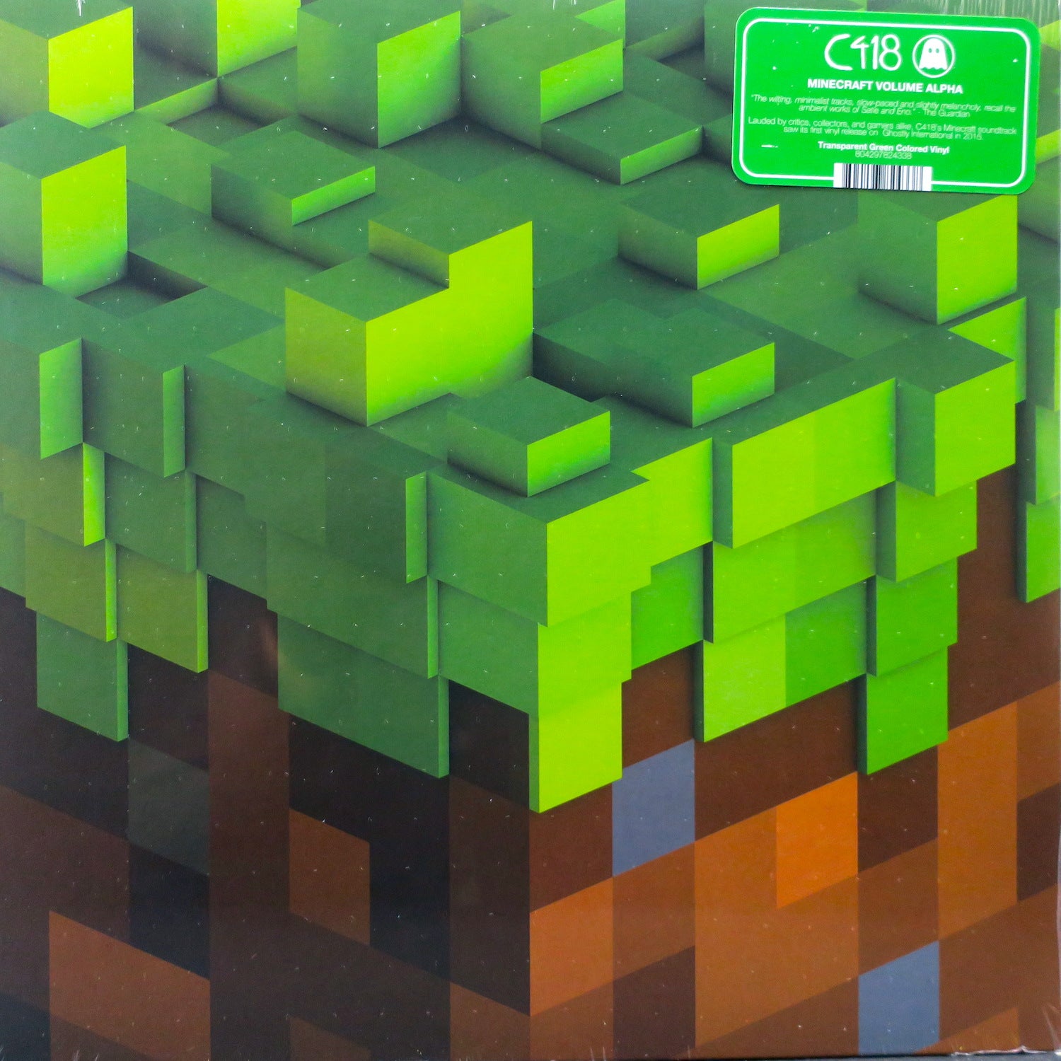 C418 'Minecraft Volume Alpha' Green Vinyl LP - Limited Edition Video Game Soundtrack for Collectors & Gaming Enthusiasts - Perfect for Home Decor, Gaming Rooms & Music Lovers