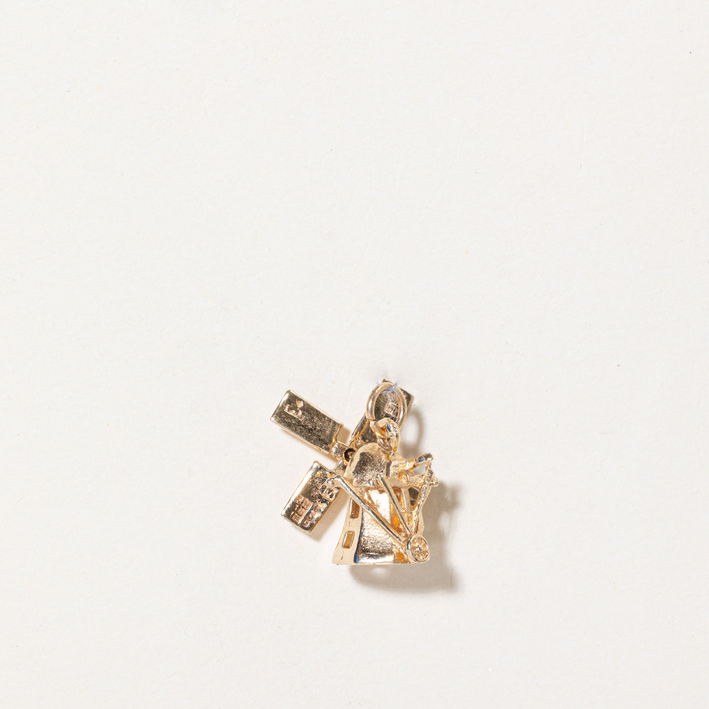 14K Yellow Gold Windmill Charm Pendant Necklace - Elegant Jewelry Gift for Women - Perfect for Everyday Wear, Special Occasions & Travel