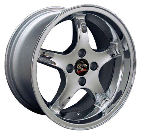 17 Inch Chrome Replacement Wheel for Ford Mustang 1979-1993 | OEM Style Rim 8181864 | Perfect for Classic Car Restoration & Show Car Upgrades