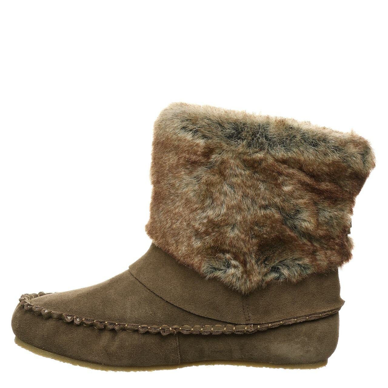BEARPAW Women's Monet Slip-On Winter Boots - Classic Suede Comfort Booties in Multiple Colors | Warm & Cozy for Snow, Casual Outings & Indoor Wear