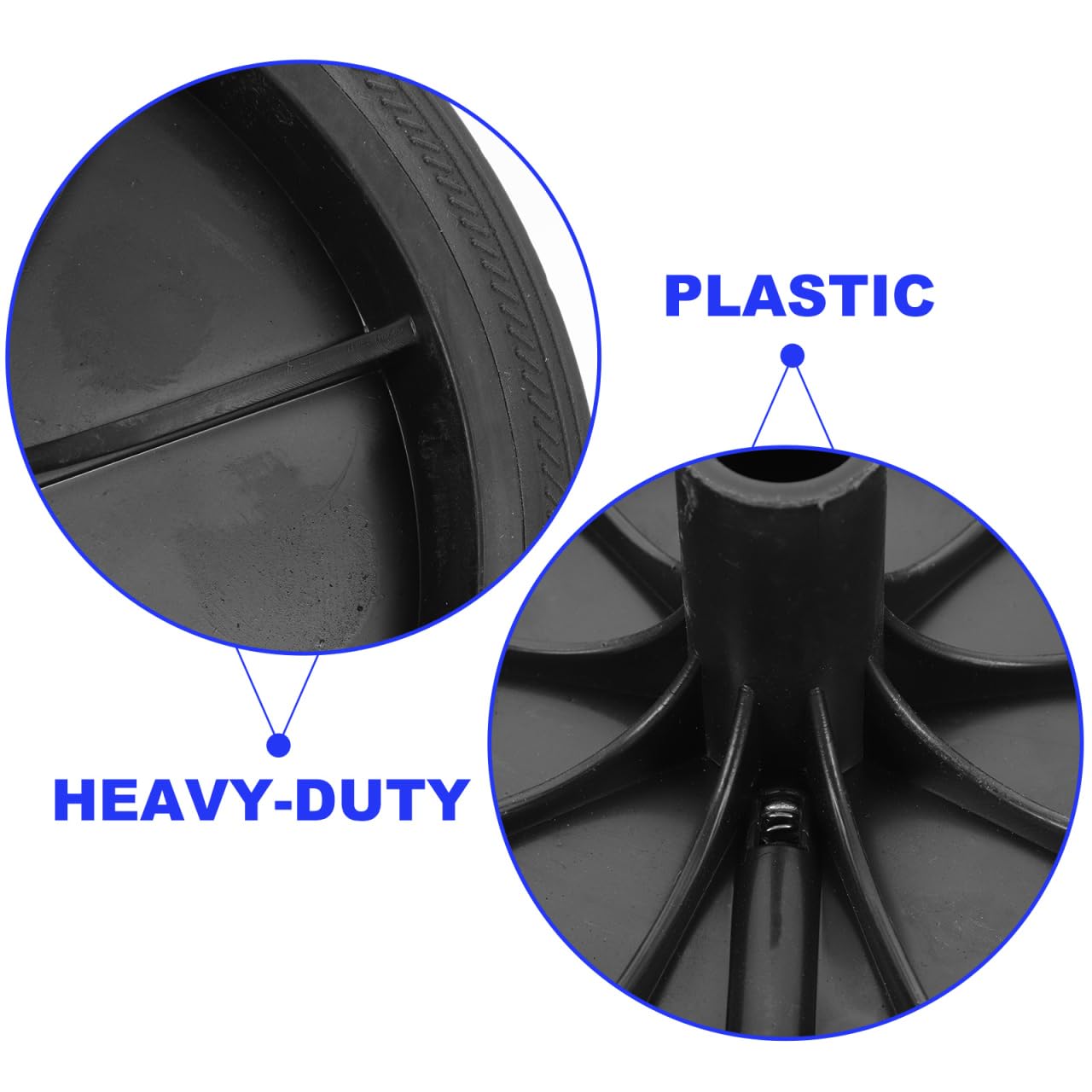 CHILDWEET 2-Pack Heavy Duty Replacement Wheels for Trash Cans & Plastic Storage Boxes - Durable Casters for Garbage Cans, Utility Carts & Waste Containers - Perfect for Home, Garage & Outdoor Use