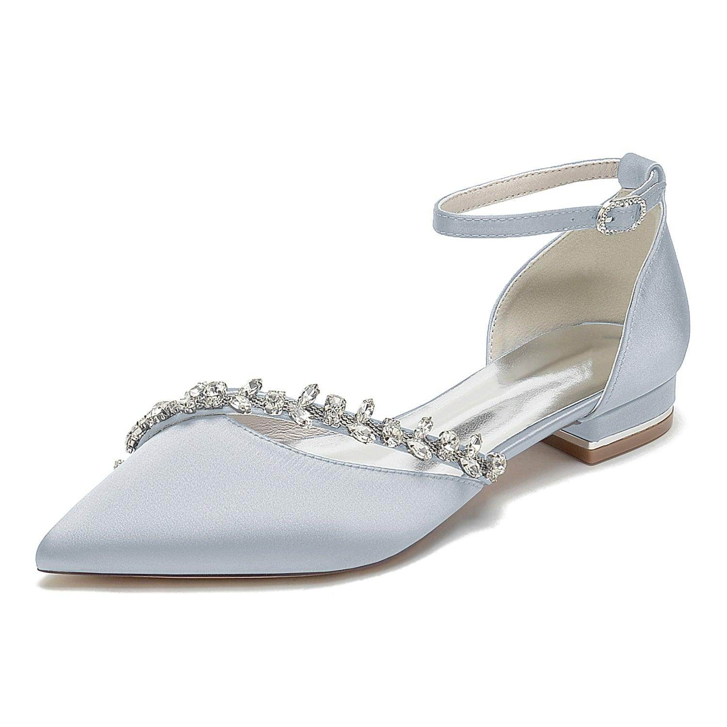 Flat Heel 2.5cm Silk-Like Comfortable Women's Shoes CK0431 - Perfect for Office, Wedding & Casual Wear