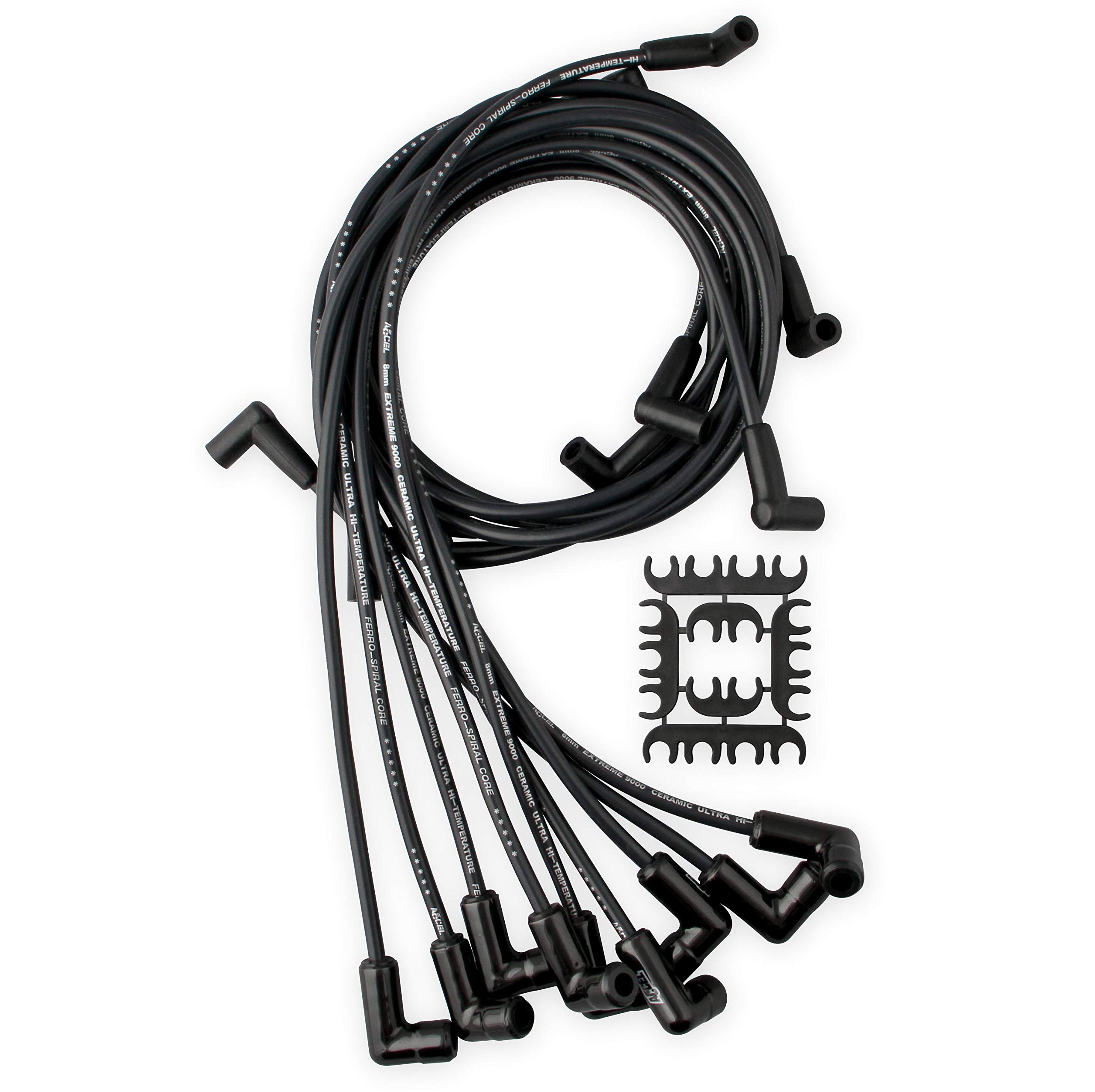 ACCEL 9018CK Extreme 9000 Spark Plug Wire Set with Ceramic Boot - High Performance Ignition Wires for Racing, Hot Rods & Classic Cars