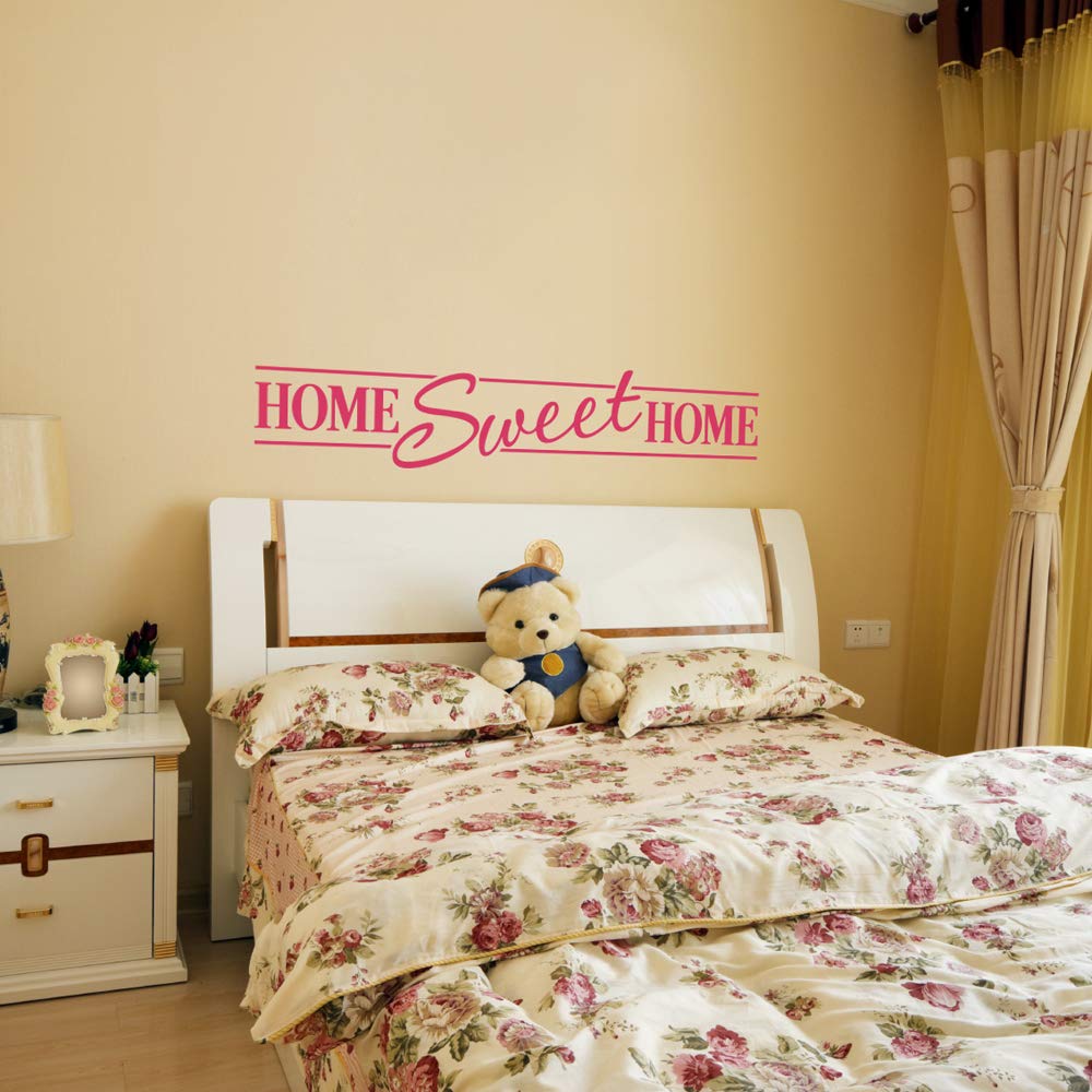 Home Sweet Home Quote Vinyl Wall Decal Sticker - Removable Home Decor Art in Yellow (49x10.5 inches) - Perfect for Living Room, Nursery & Bedroom Wall Decor